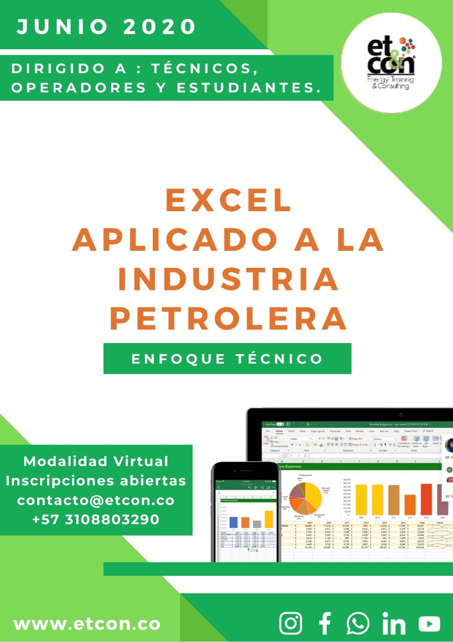 Capacitación Excel aplicado a la industria Petrolera